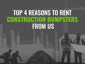 Instead of allowing your worksite to get cluttered and pose potential safety risks to you and your crew, rely on our team at Versatile Industries V, LLC for all your commercial construction dumpster needs.